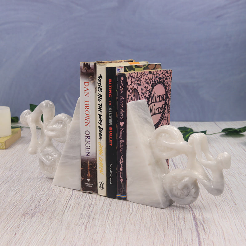 Marble Stone-Cycler Bookend