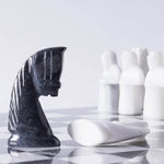 Black and White Signature 15 Inches Premium Quality Marble Chess Set