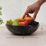 Handcrafted Marble Fruit Bowl - 10 Inches