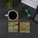 Marble Coaster Plates Set - Square