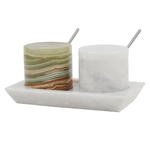 Salt Cellar With Tray- Set of 2