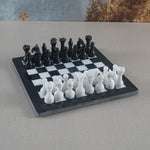 Black and White 12" High Quality Marble Chess Set