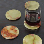 Marble Coaster Plates Set - Round