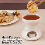 Marble Butter Warmer For Melting Chocolate & Seafood For Parties