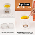 Marble Butter Warmer For Melting Chocolate & Seafood For Parties