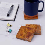 Marble Coaster Plates Set - Square