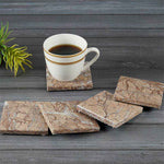 Marble Coaster Plates Set - Square