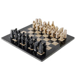 15" Signature Chess Set Black & Coral