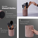 Handcrafted Marble Utensil Holder