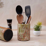 Handcrafted Marble Utensil Holder