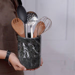 Handcrafted Marble Utensil Holder