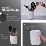 Handcrafted Marble Utensil Holder