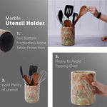 Handcrafted Marble Utensil Holder