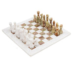 15" Chess Set White & Green